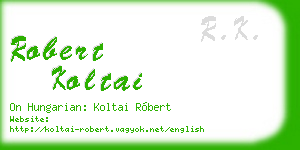 robert koltai business card